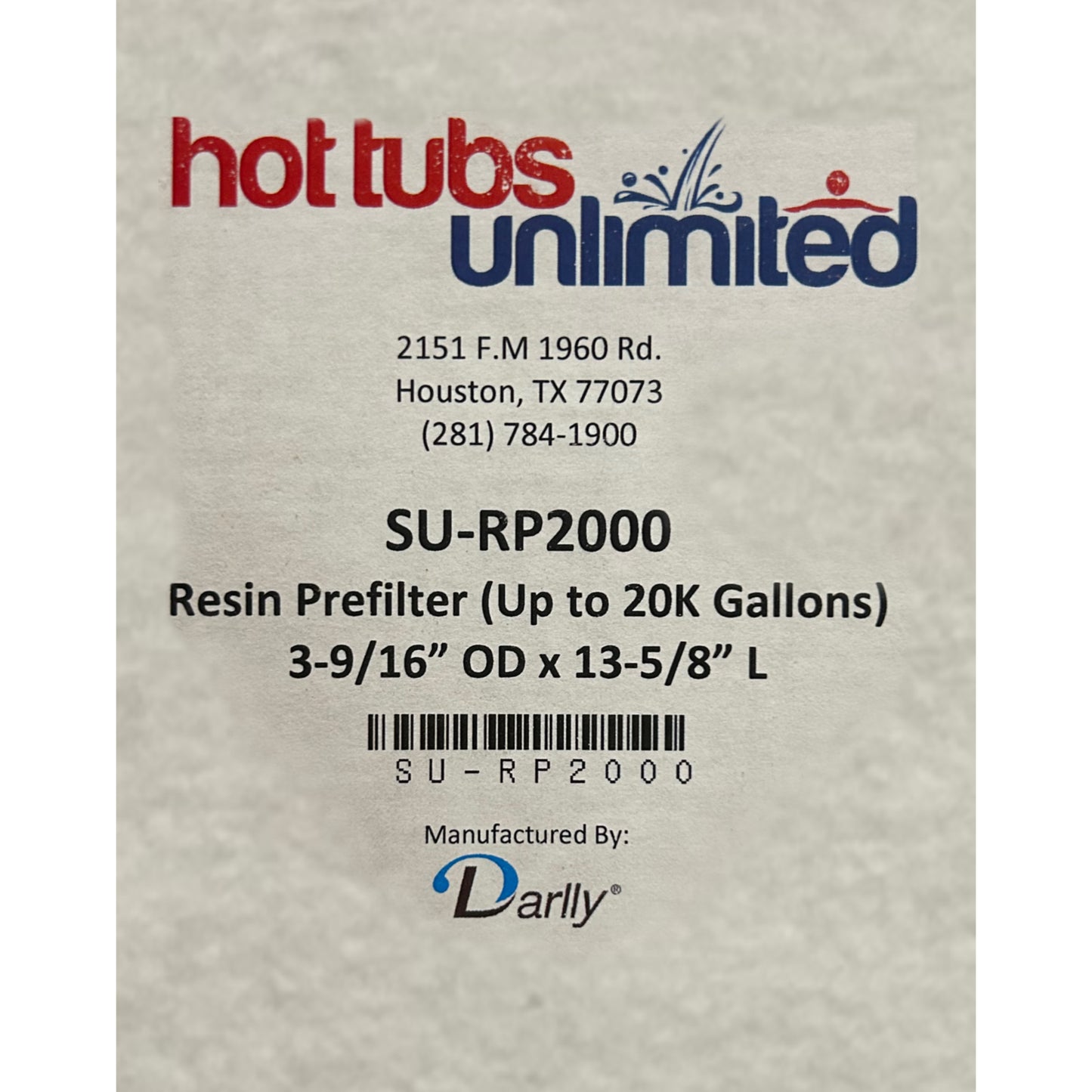 Resin Prefilter SU-RP2000